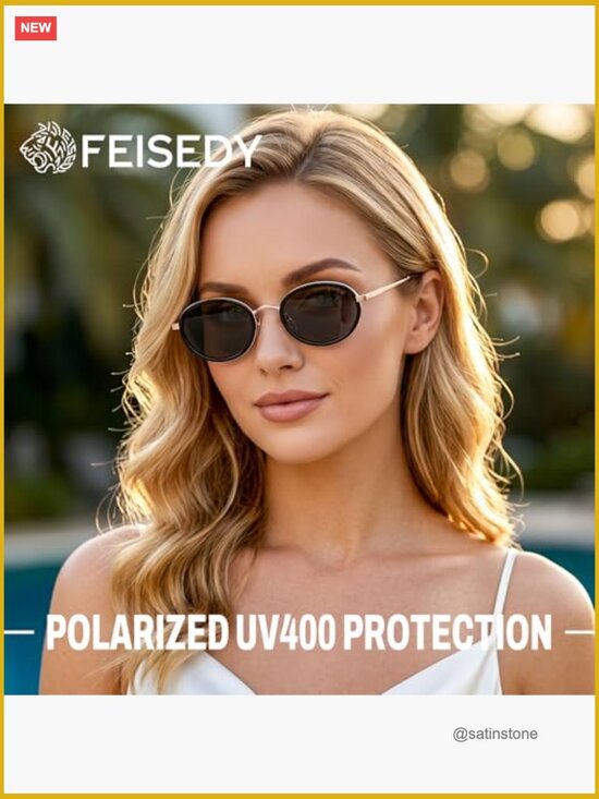 Polarized Oval Metal Sunglasses UV400 Protection TR90 Frame Classic Retro main image 7